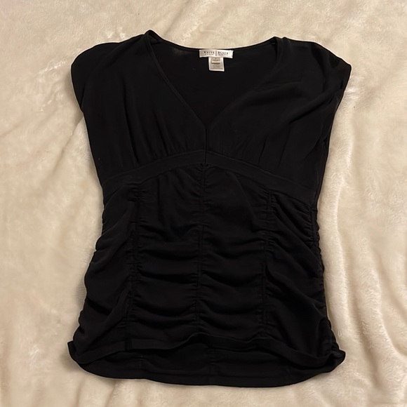 White House Black Market Ruched Blouse / Sweater - Picture 1 of 6